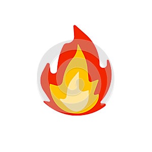 Fire abstract flat design emoticon illustration