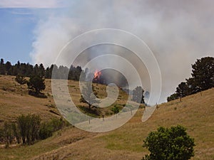 Fire advancing