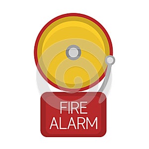 Fire alarm button vector icon.