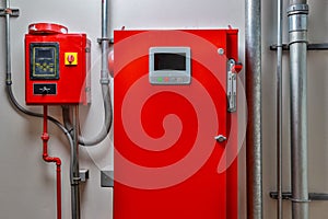 Fire alarm control panel for fire suppression system. Industrial fire control system. generator pump controller for water sprinkle