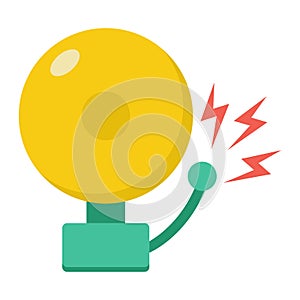 Fire alarm flat icon, intruder alarm and security