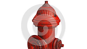 Fire alarm hydrant red, close view