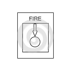 Fire alarm icon. Element of fire guardfor mobile concept and web apps icon. Outline, thin line icon for website design and