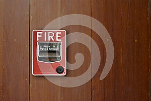 Fire alarm manual pull station.