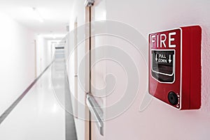 Fire Alarm near door fire exit door