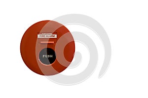 Fire alarm and phone jack on white background isolate