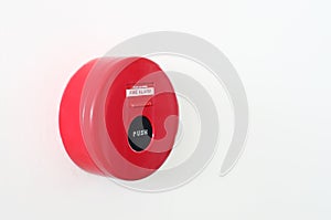 Fire alarm red circle box warning machine