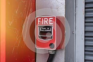 Fire alarm switch