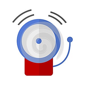 Fire alarm system flat icon