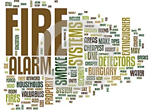 Fire Alarm Systems Word Cloud Concept