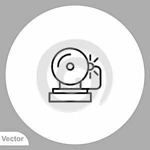 Fire alarm vector icon sign symbol