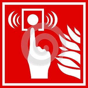 Fire alarm vector sign