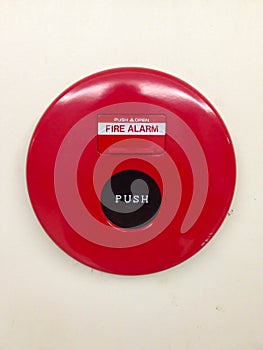 Fire alarm on white background