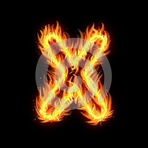 Fire alphabet letters isolated, Fire alphabet text effect on black background, Alphabet capital letter text effect