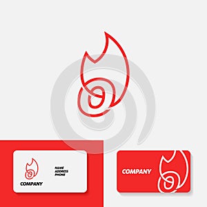 Fire Alphabet Logo O