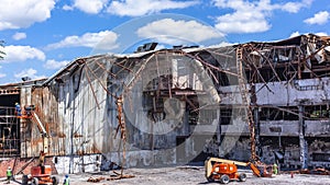 Fire Arson Building Factory Ruins