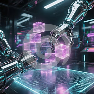 A fire Artificial intelligence humanoid robot depiction