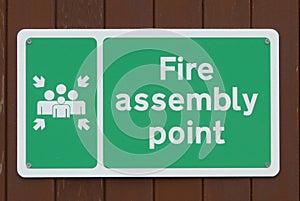 Fire assembly point sign