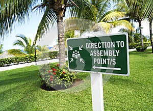 Fire assembly point sign