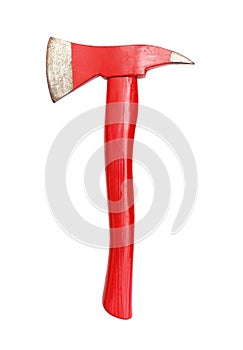 Fire ax on white background