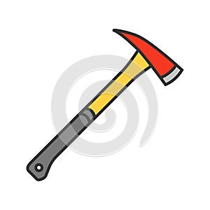 Fire axe color icon