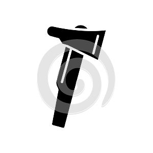 Fire axe solid icon. vector illustration isolated on white. glyph style design, designed for web and app. Eps 10.