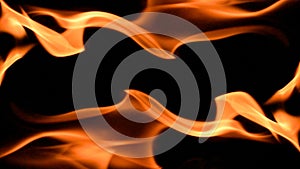 fire background burning flame frame on a black background