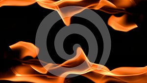 fire background burning flame frame on a black background