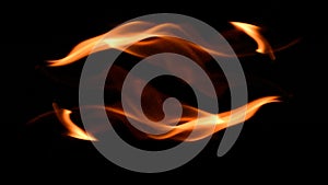 fire background burning flame frame on a black background