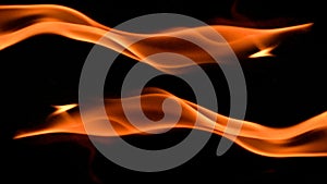fire background burning flame frame on a black background