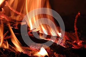 Fire background - live coals photo