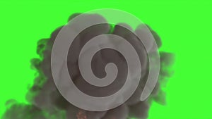 Fire Ball Explosion on green screen