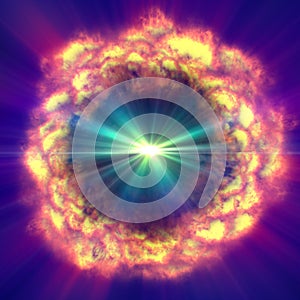 fire ball explosion in space