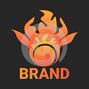 Fire ball logo design for company business