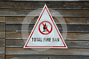 Fire Ban Sign