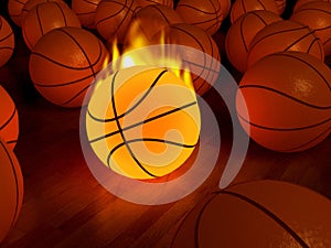 Fire basketball glow ball