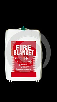 A fire blanket