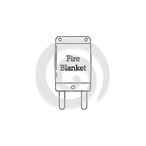 fire blanket illustration. Element of firefighter for mobile concept and web apps. Thin line illustration of fire blanket can be