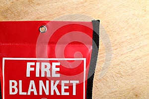 Fire blanket in pack scene.
