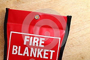 Fire blanket in pack scene.