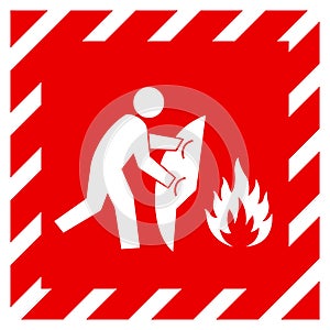 Fire Blanket Symbol Sign, Vector Illustration, Isolate On White Background Label. EPS10