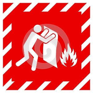 Fire Blanket Symbol Sign, Vector Illustration, Isolate On White Background Label. EPS10