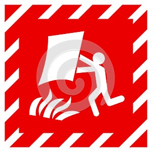 Fire Blanket Symbol Sign, Vector Illustration, Isolate On White Background Label. EPS10