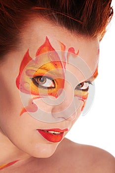 Fire bodyart