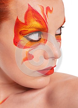 Fire bodyart