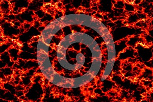 fire bolt glow mineral line texture on dark marble