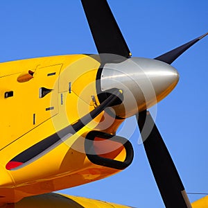 Fire bomber propeller and engine.