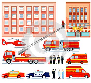 Fire brigade and ambulance rescue service