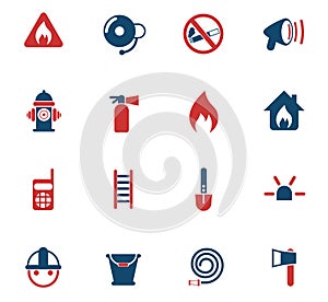 Fire brigade icon set