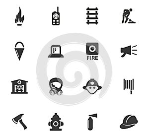 Fire-brigade icon set